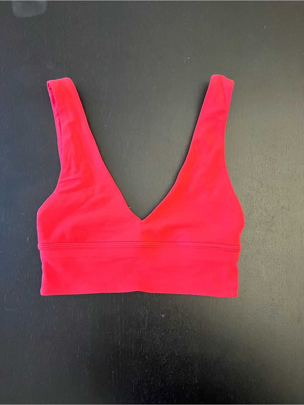lululemon athletica Bright Red V-Neck Crop Top
